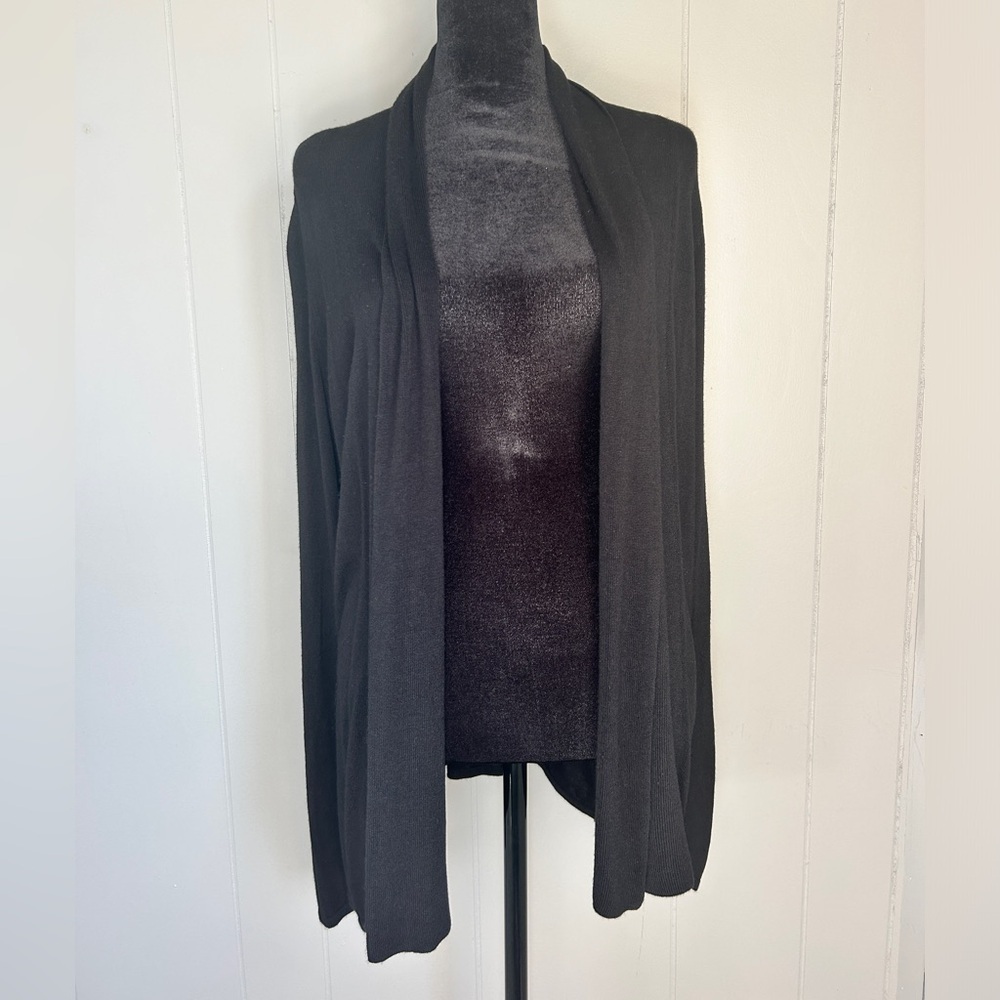 Cyrus Black Open Front Cardigan Size Large